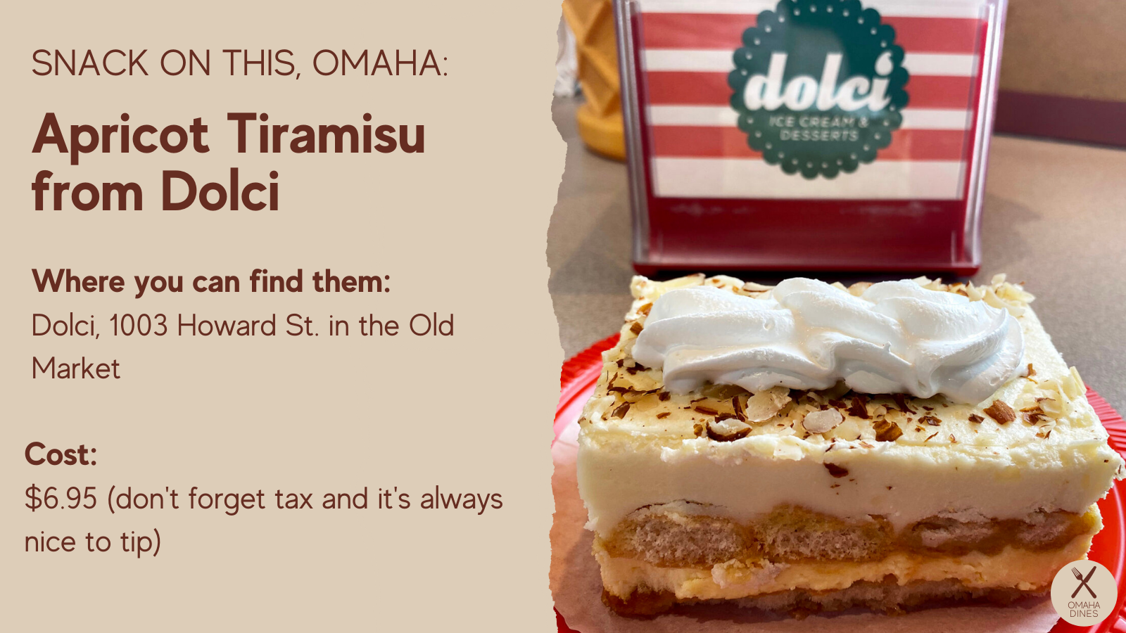 Snack on this, Omaha: Apricot Tiramisu by Dolce